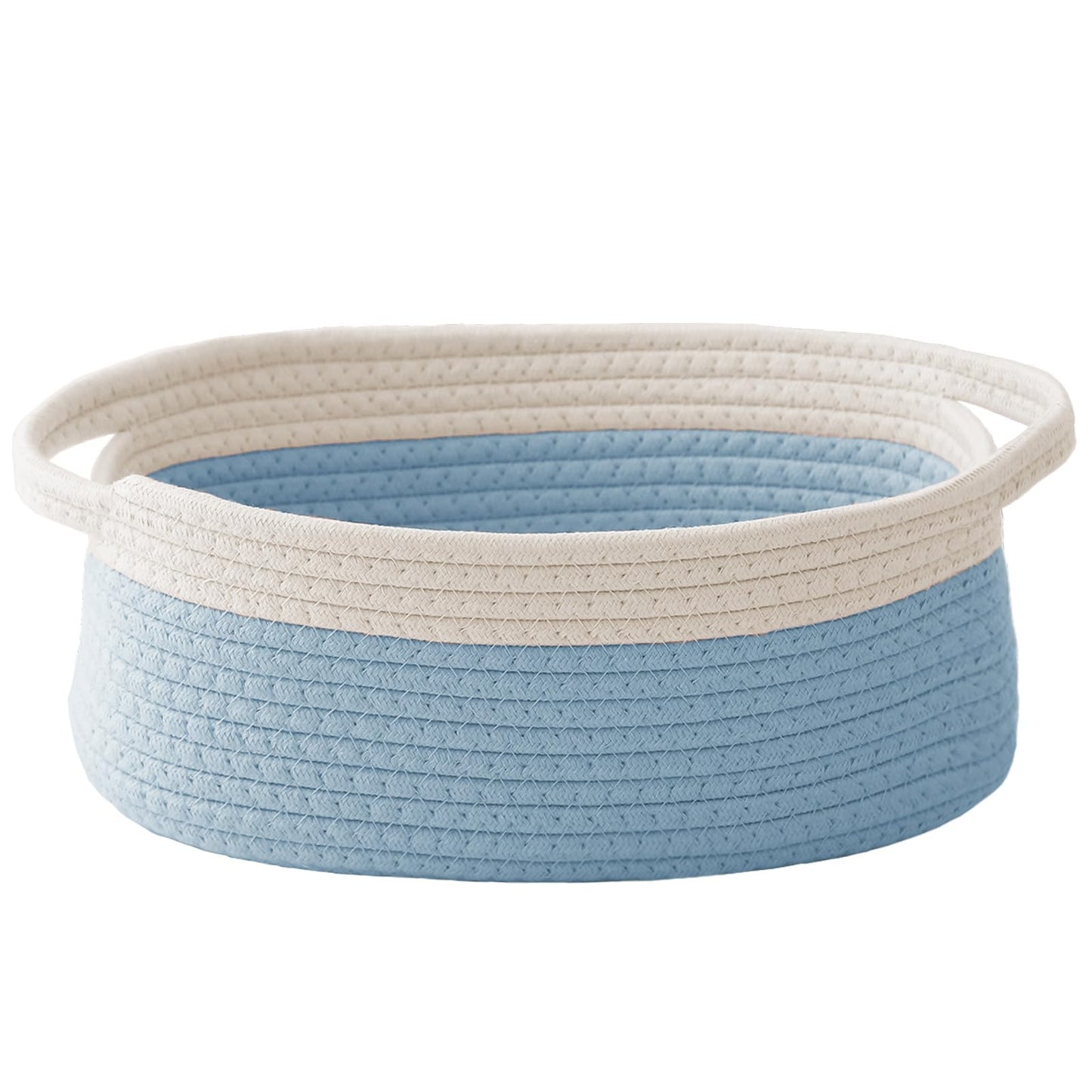 JMvicyroam Small Woven Basket, Empty Gift Basket, White/1 Pack