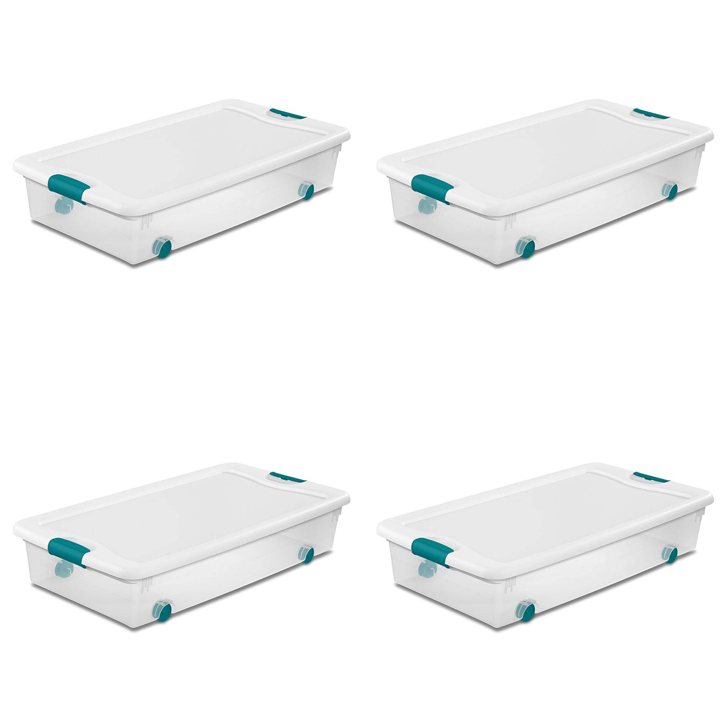 Sterilite Latching Box with Lids for Home and Office, 6 Quart, 12-Pack