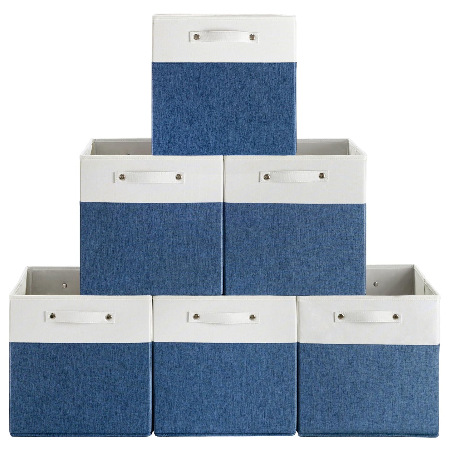 FinishingBo 13x13x13 Storage Cube Bins 4 Pack, Cube Shelf Baskets