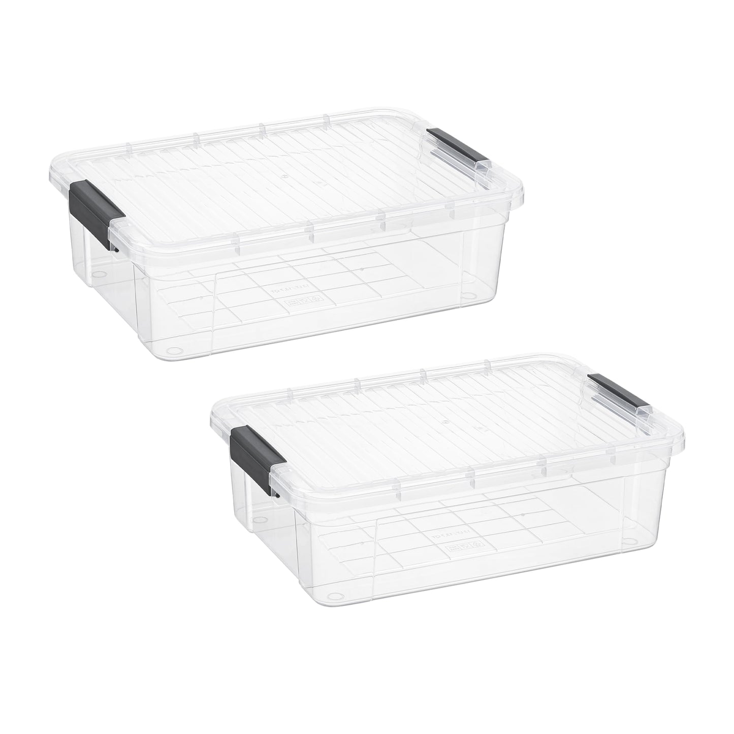 Superio 13.7 Quart Clear Plastic Storage Bin with Lid, Stackable Organizer Box, BPA-Free Storage Container for Home, Garage, School & Office, 1 Pack