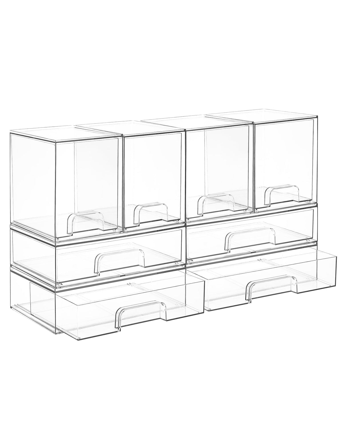 Vtopmart Clear Stackable Storage Drawers Set of 5, Plastic Organizer Bins