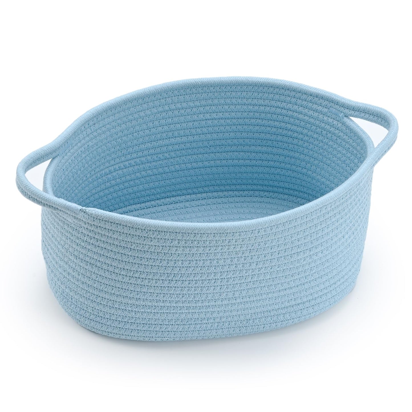 Happyiren Medium Woven Cotton Rope Basket, Empty DIY Gift Basket for Burr