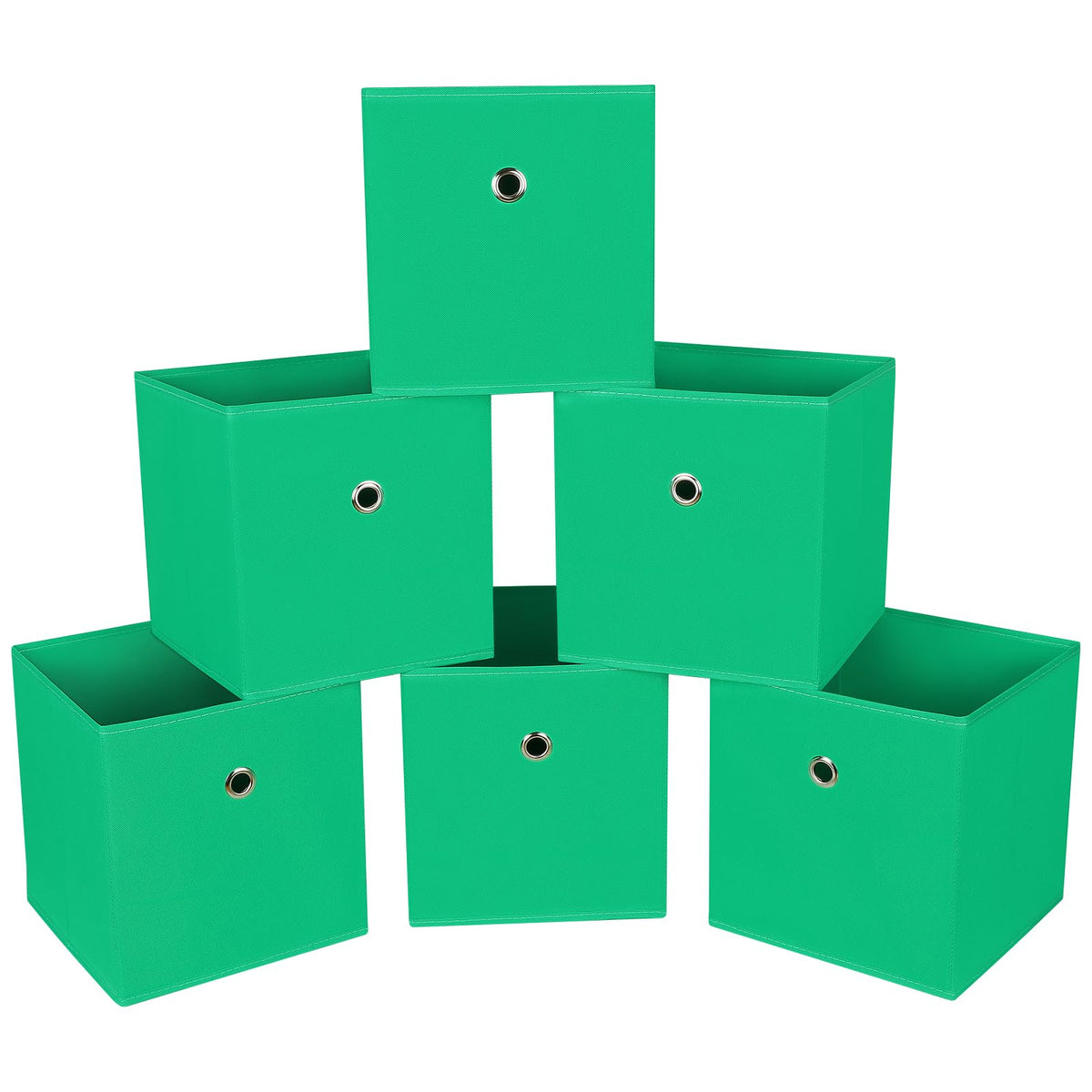 Black Foldable Storage Cubes Bins ,11 Inch Cloth Storage Cube Fabric Storage Box Cubes Organizer Baskets with Handles for Home Organizer Set of 3 (Black)