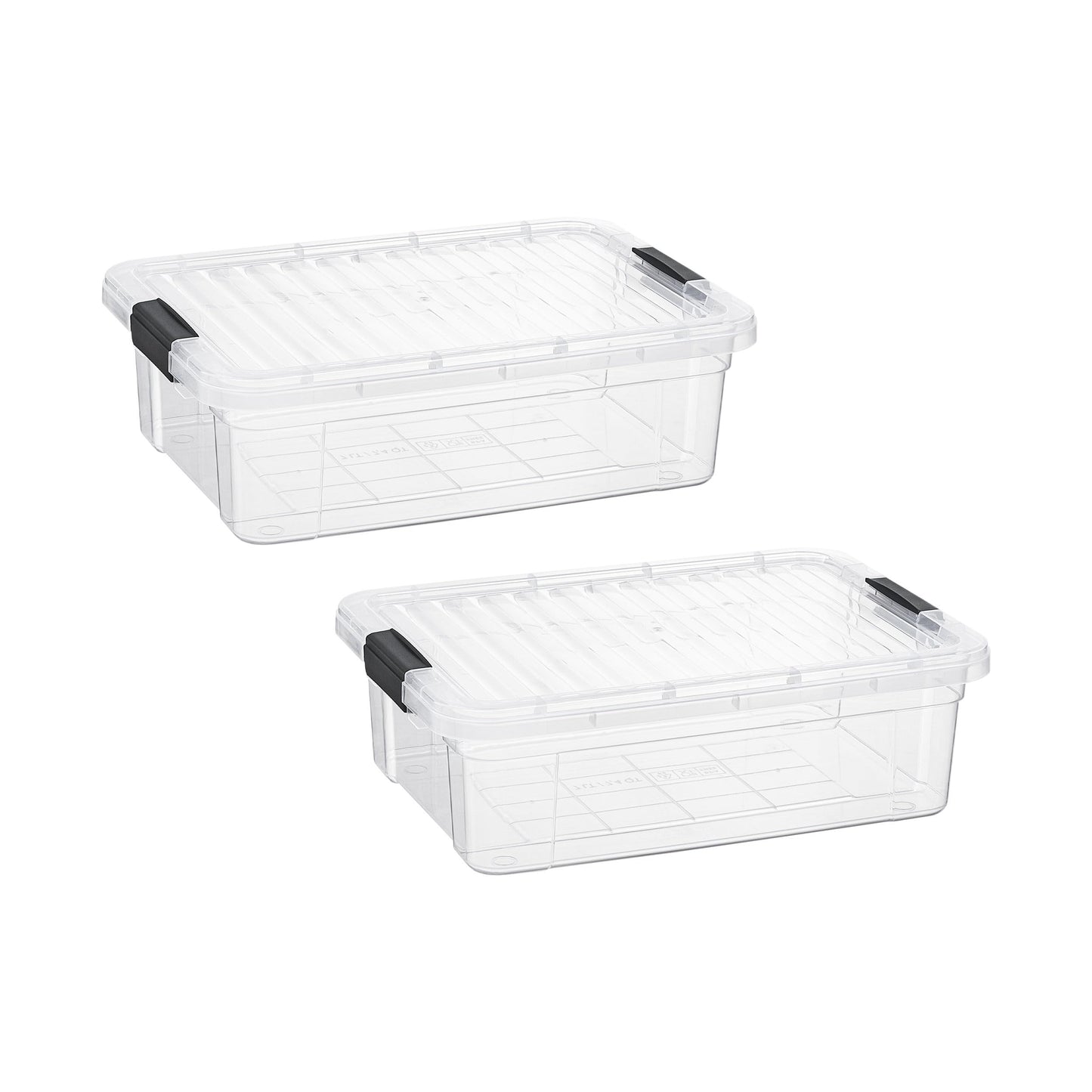 Superio 13.7 Quart Clear Plastic Storage Bin with Lid, Stackable Organizer Box, BPA-Free Storage Container for Home, Garage, School & Office, 1 Pack