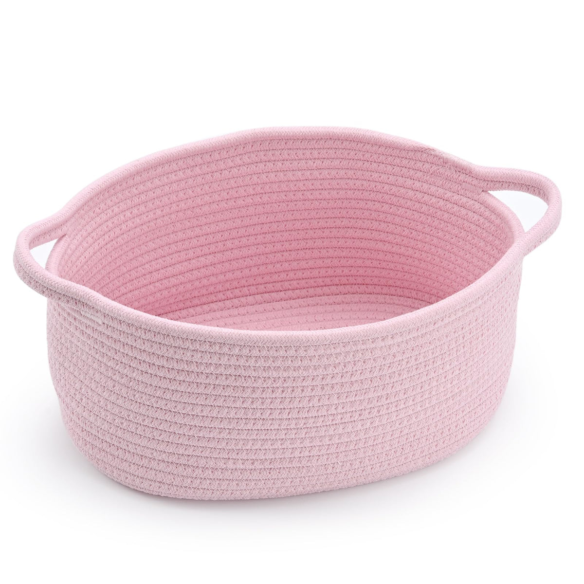 Happyiren Medium Woven Cotton Rope Basket, Empty DIY Gift Basket for Burr