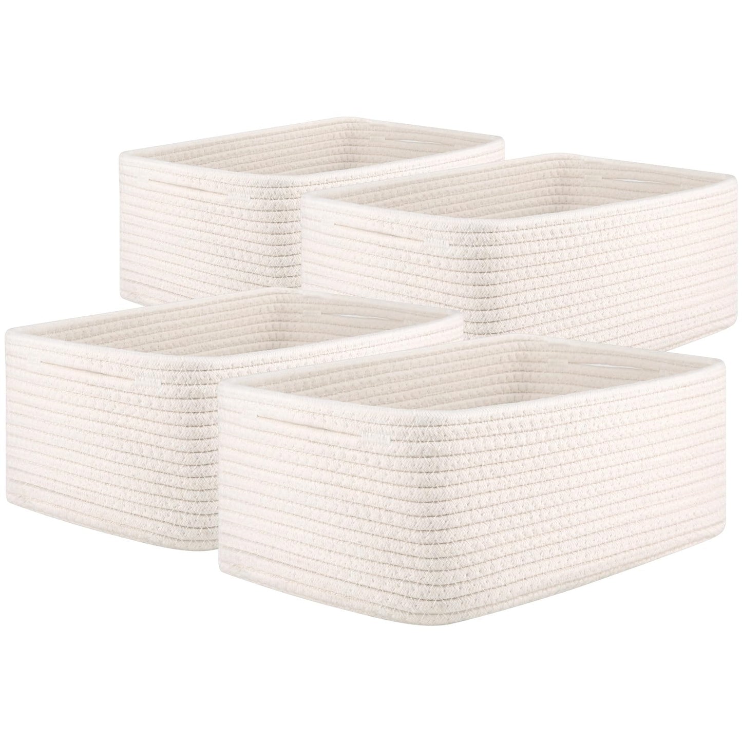 OIAHOMY 4 PACK 7L Storage Baskets for Organizing Storage Bins Brown