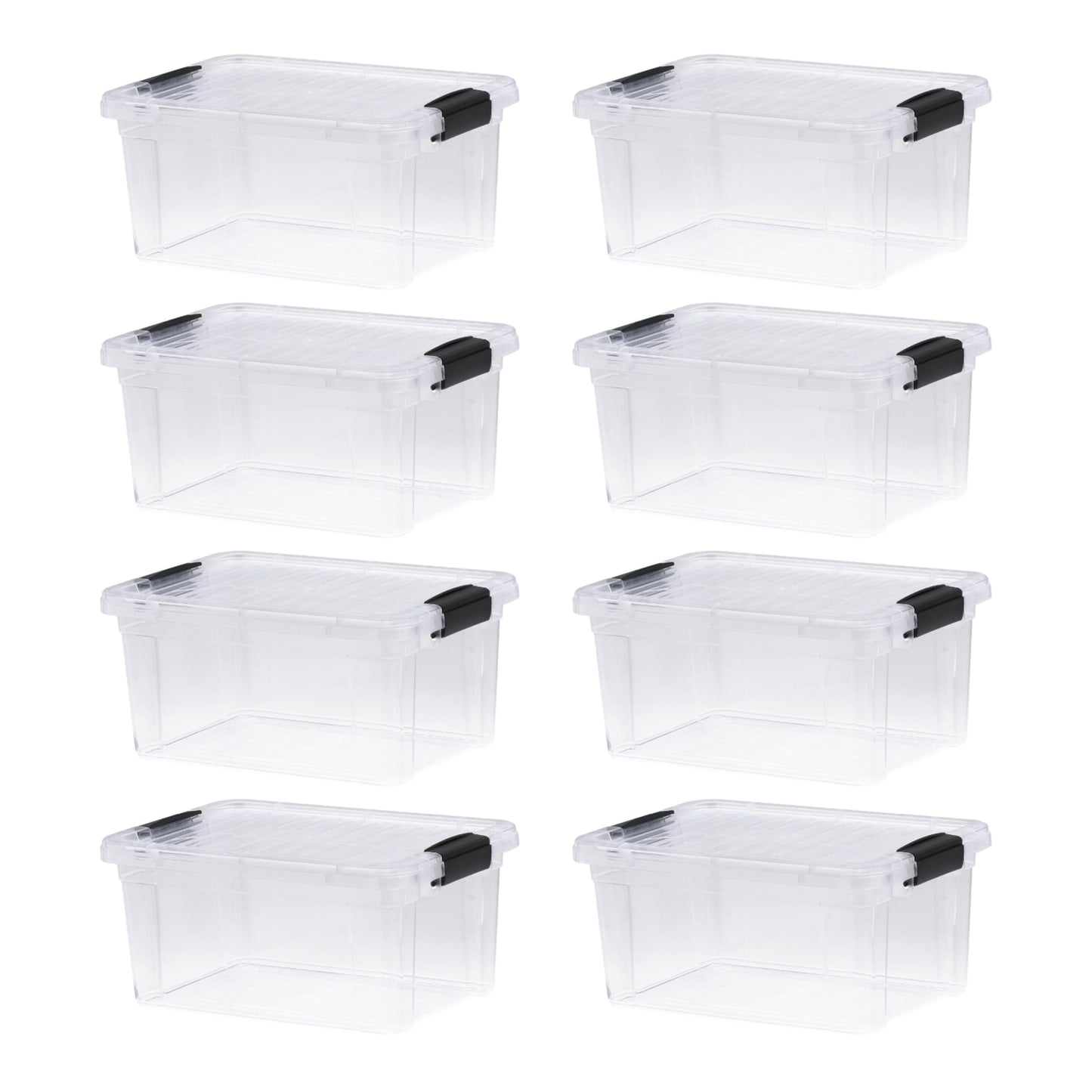 Superio 13.7 Quart Clear Plastic Storage Bin with Lid, Stackable Organizer Box, BPA-Free Storage Container for Home, Garage, School & Office, 1 Pack