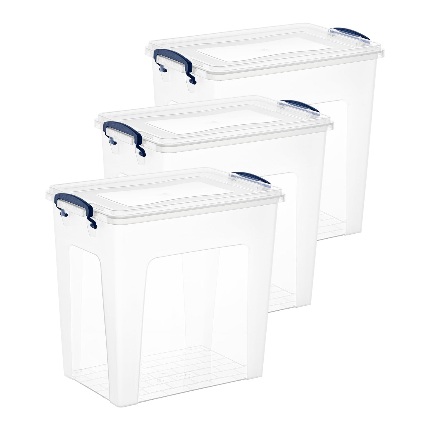 Superio 13.7 Quart Clear Plastic Storage Bin with Lid, Stackable Organizer Box, BPA-Free Storage Container for Home, Garage, School & Office, 1 Pack