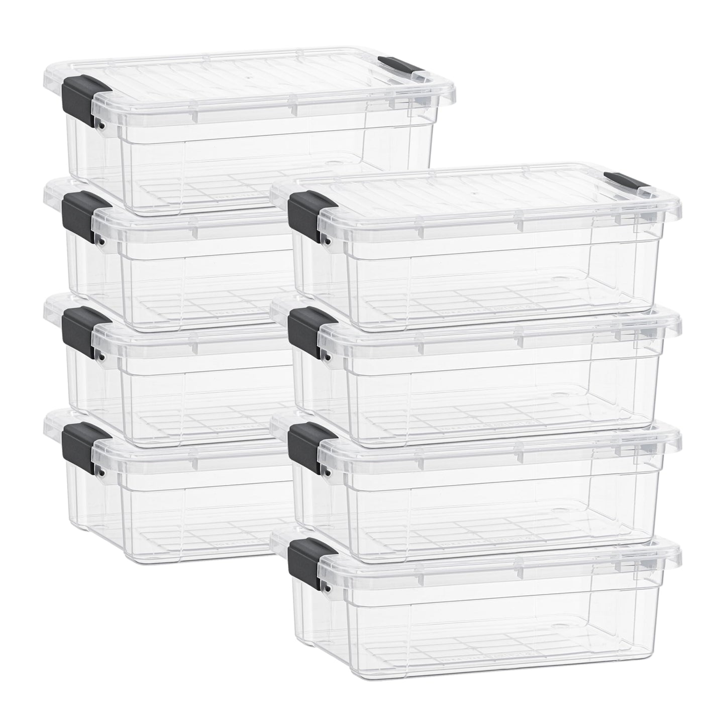 Superio 13.7 Quart Clear Plastic Storage Bin with Lid, Stackable Organizer Box, BPA-Free Storage Container for Home, Garage, School & Office, 1 Pack