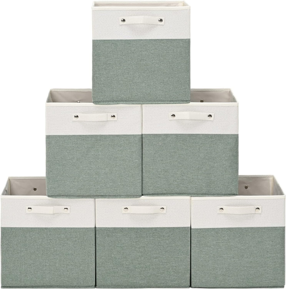 FinishingBo 13x13x13 Storage Cube Bins 4 Pack, Cube Shelf Baskets