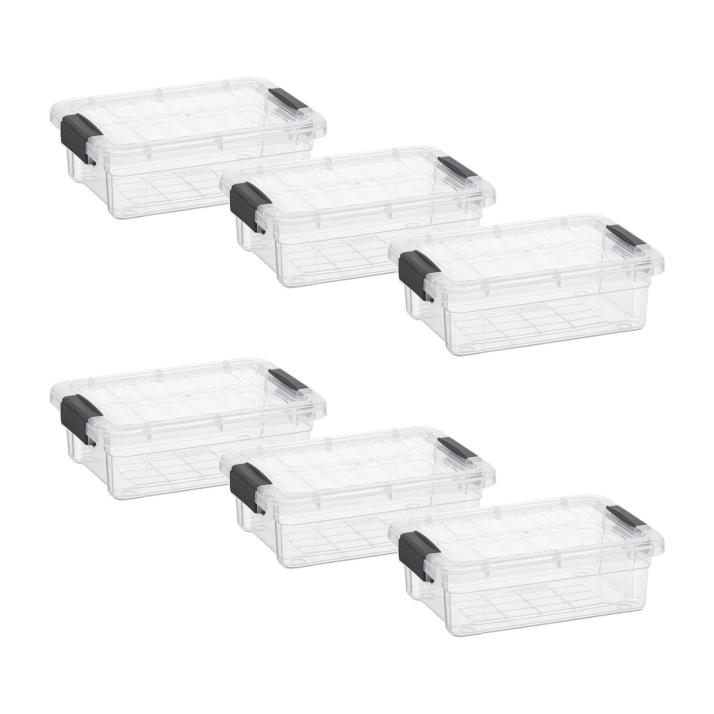Superio Clear Plastic Storage Bins with Lid, 4.5 Quart Box, Organizing Containers, Stackable Plastic Tote for Home, Garage, Dorm, School, and Office