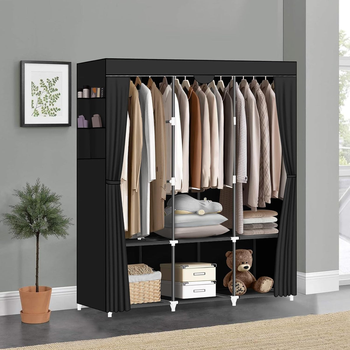 LOKEME Portable Closet,Portable Closets for Hanging Clothes