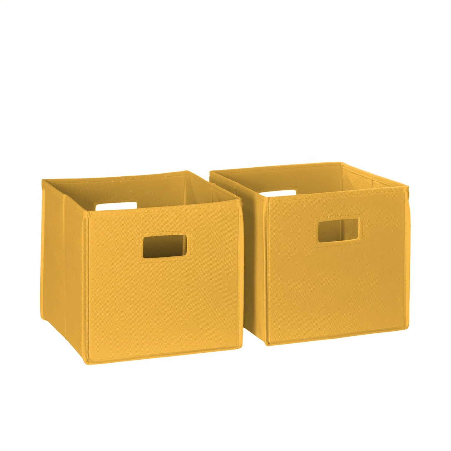 RiverRidge Folding Storage Bins - 2-pack of 10in Tall Taupe Cubes