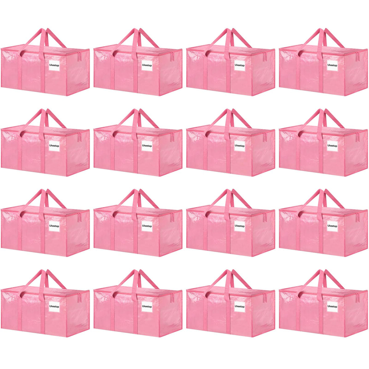 8 Pack Extra Large Clothes Storage Bins with Lids, Moving Bags, Clear