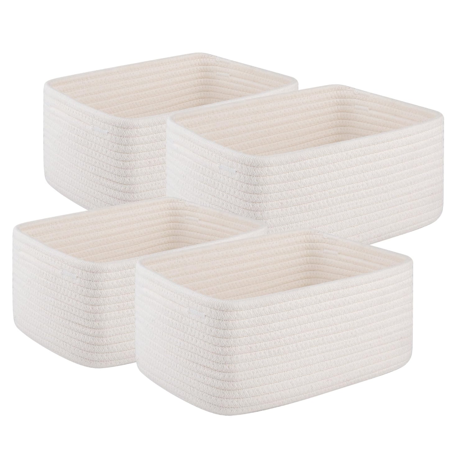 OIAHOMY 4 PACK 7L Storage Baskets for Organizing Storage Bins Brown
