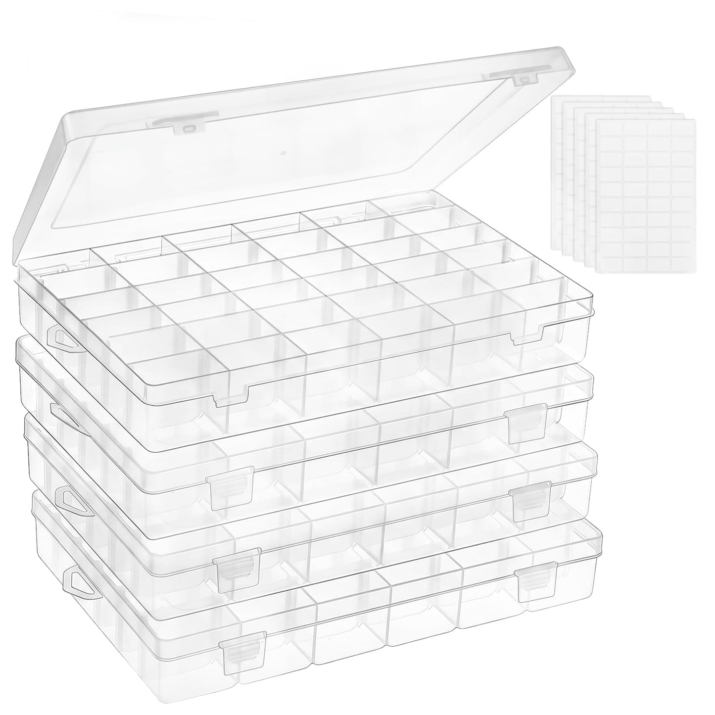 Bead Organizer Storage 2 Pack 36 Grid Jewelry Tackle Craft Box Adjustable