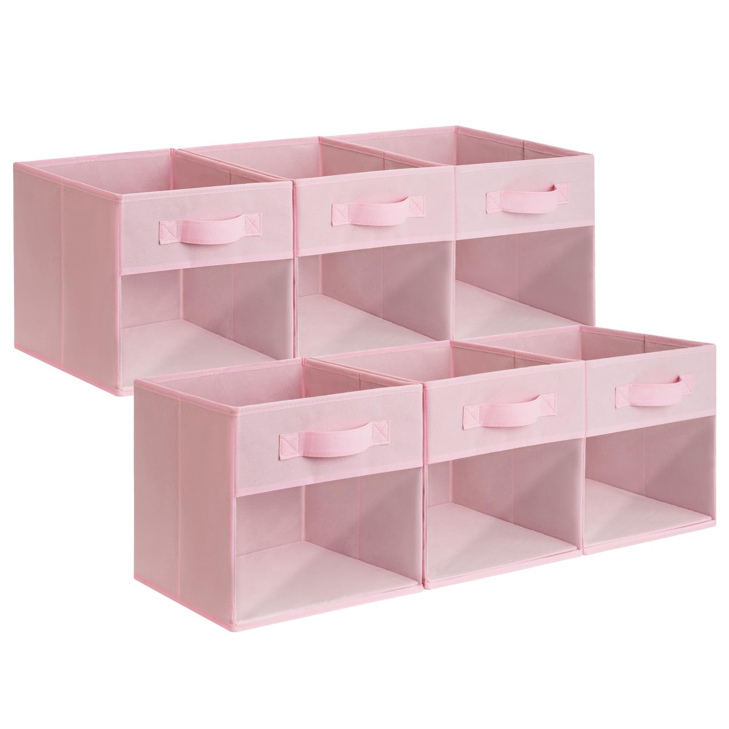 GRANNY SAYS 11 Inch Cube Storage Bins, 6-Pack Storage Cube Organizer, Pink