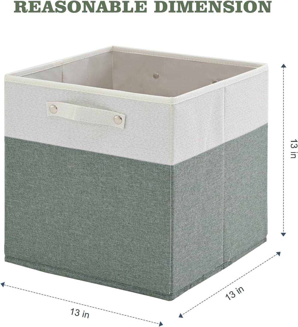 FinishingBo 13x13x13 Storage Cube Bins 4 Pack, Cube Shelf Baskets