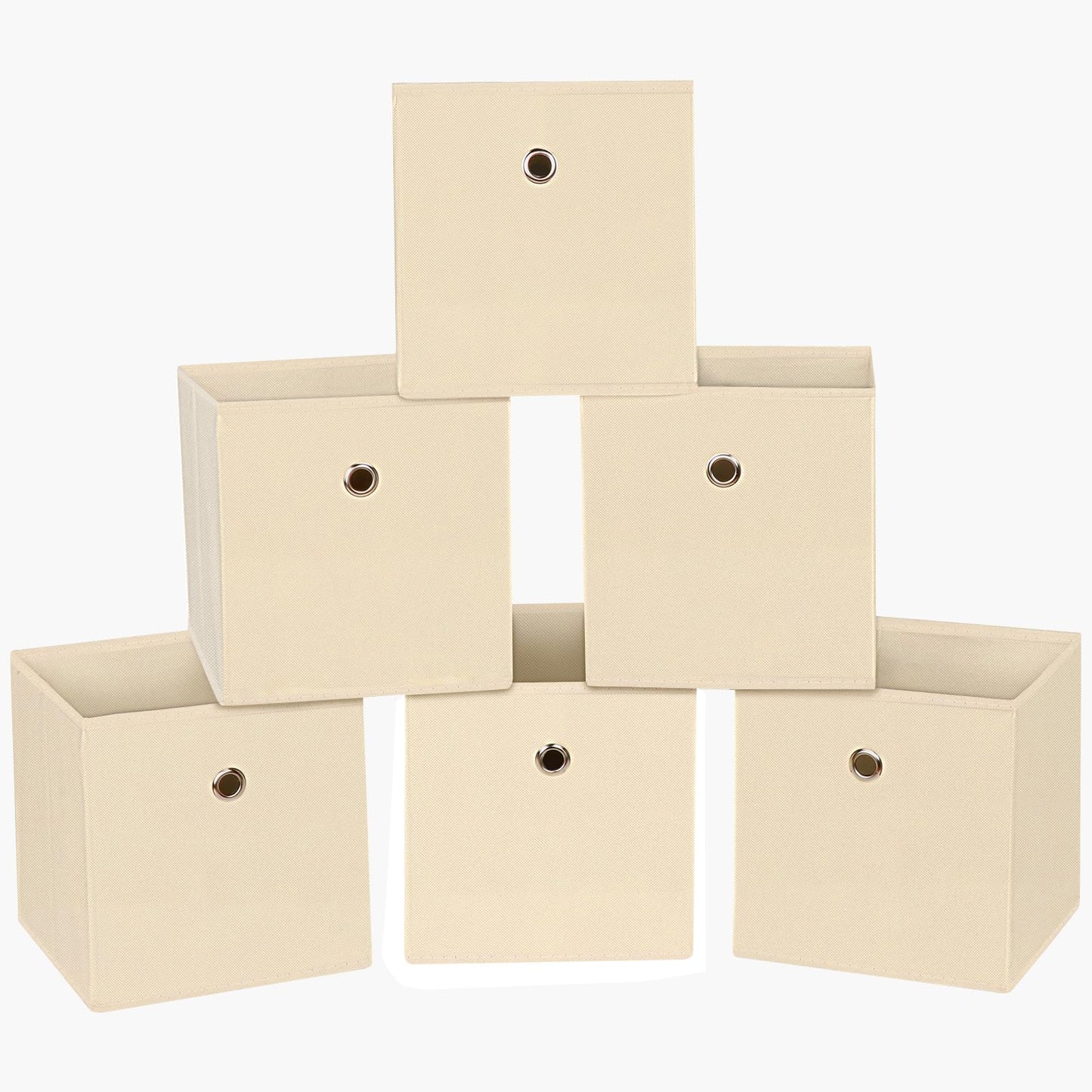 Black Foldable Storage Cubes Bins ,11 Inch Cloth Storage Cube Fabric Storage Box Cubes Organizer Baskets with Handles for Home Organizer Set of 3 (Black)