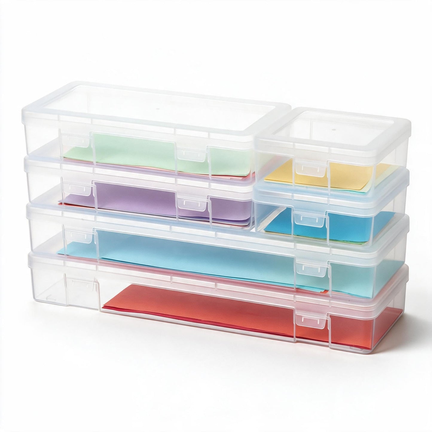 novelinks Plastic Small Storage Containers with Lids for Organizing