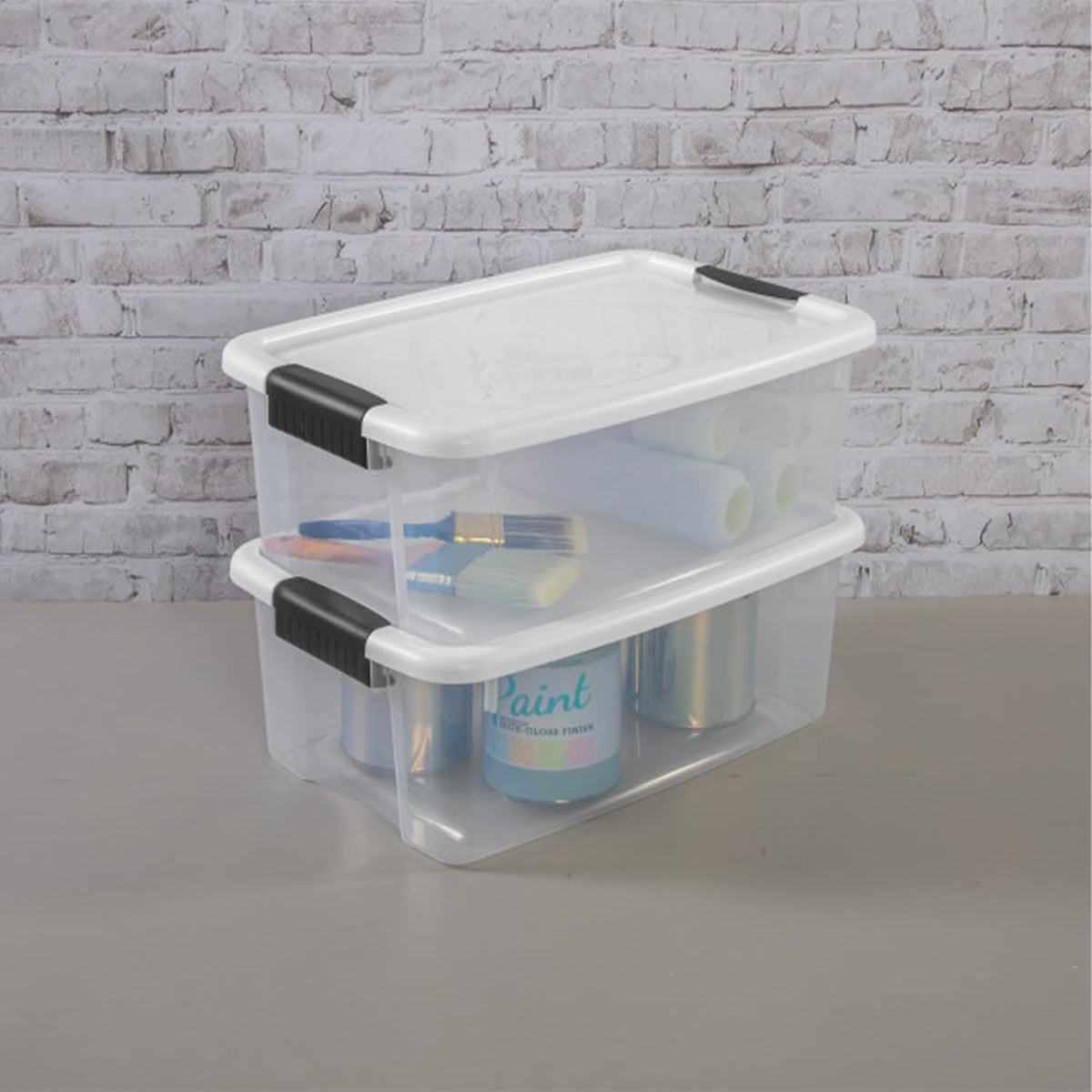 Sterilite Ultra Latch Box with Lids for Home and Office, 18 Quart, 6-Pack