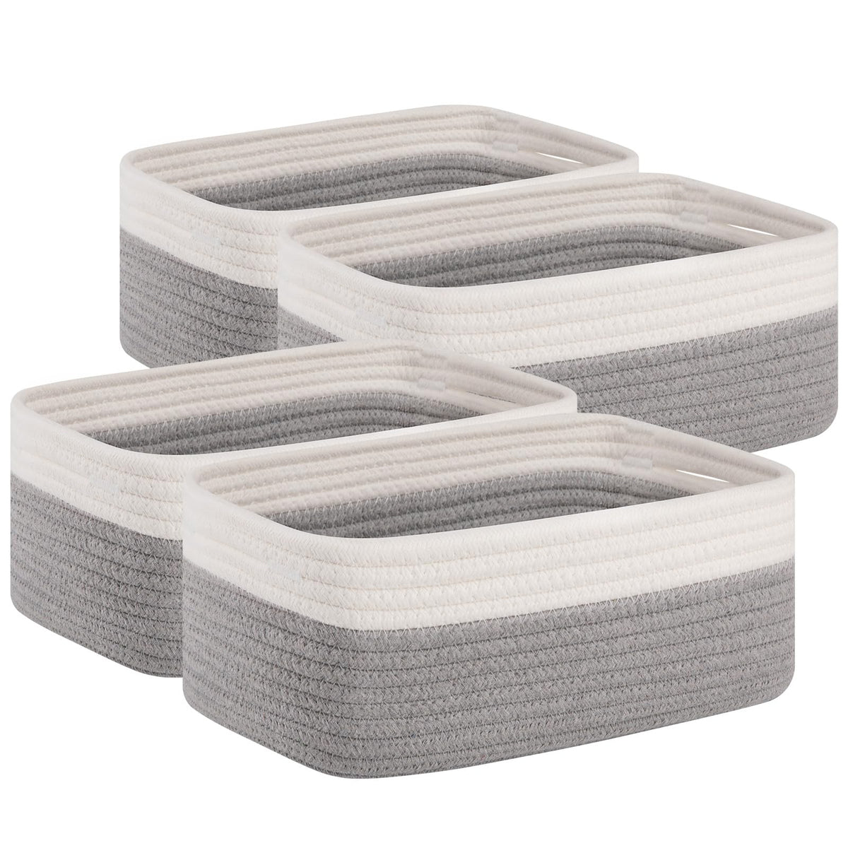 OIAHOMY 4 PACK 7L Storage Baskets for Organizing Storage Bins Brown