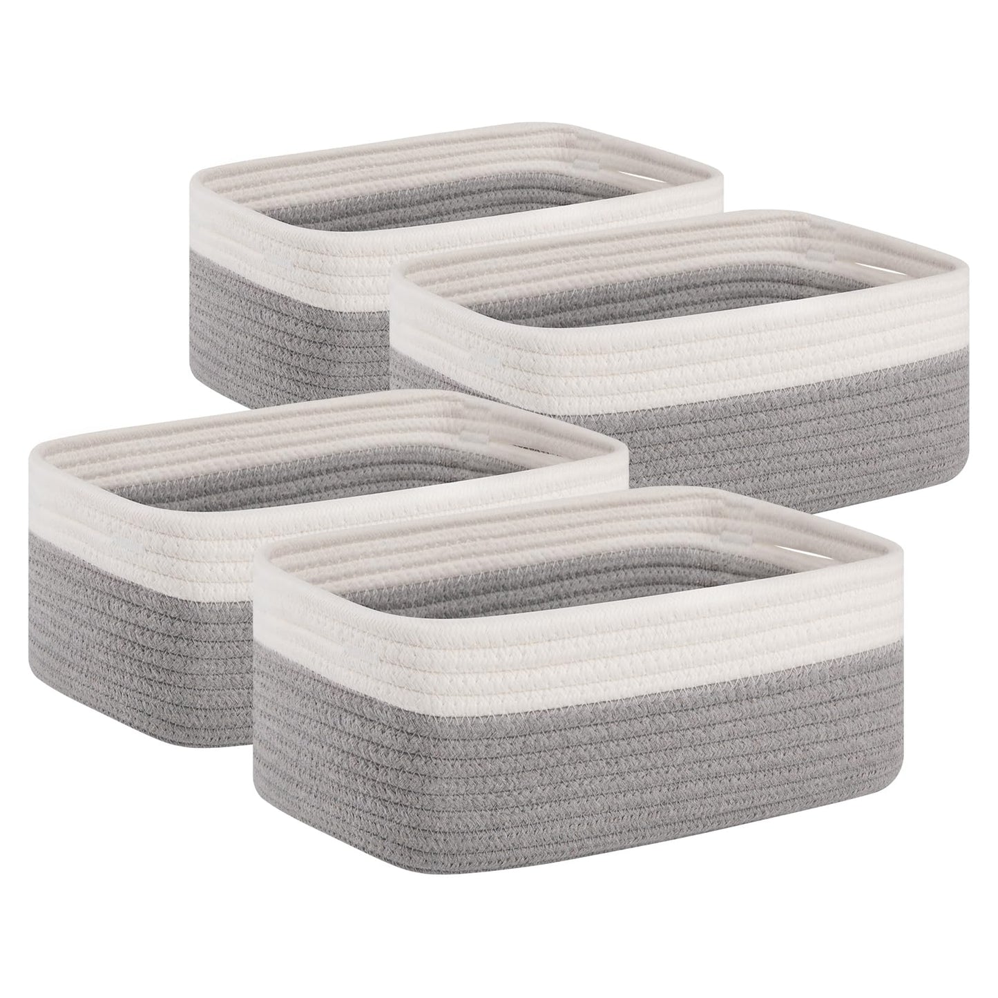 OIAHOMY 4 PACK 7L Storage Baskets for Organizing Storage Bins Brown