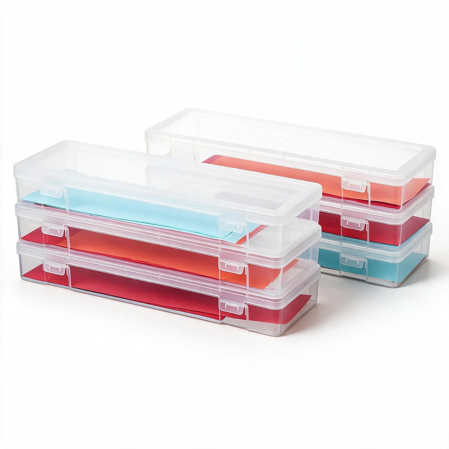 novelinks Plastic Small Storage Containers with Lids for Organizing