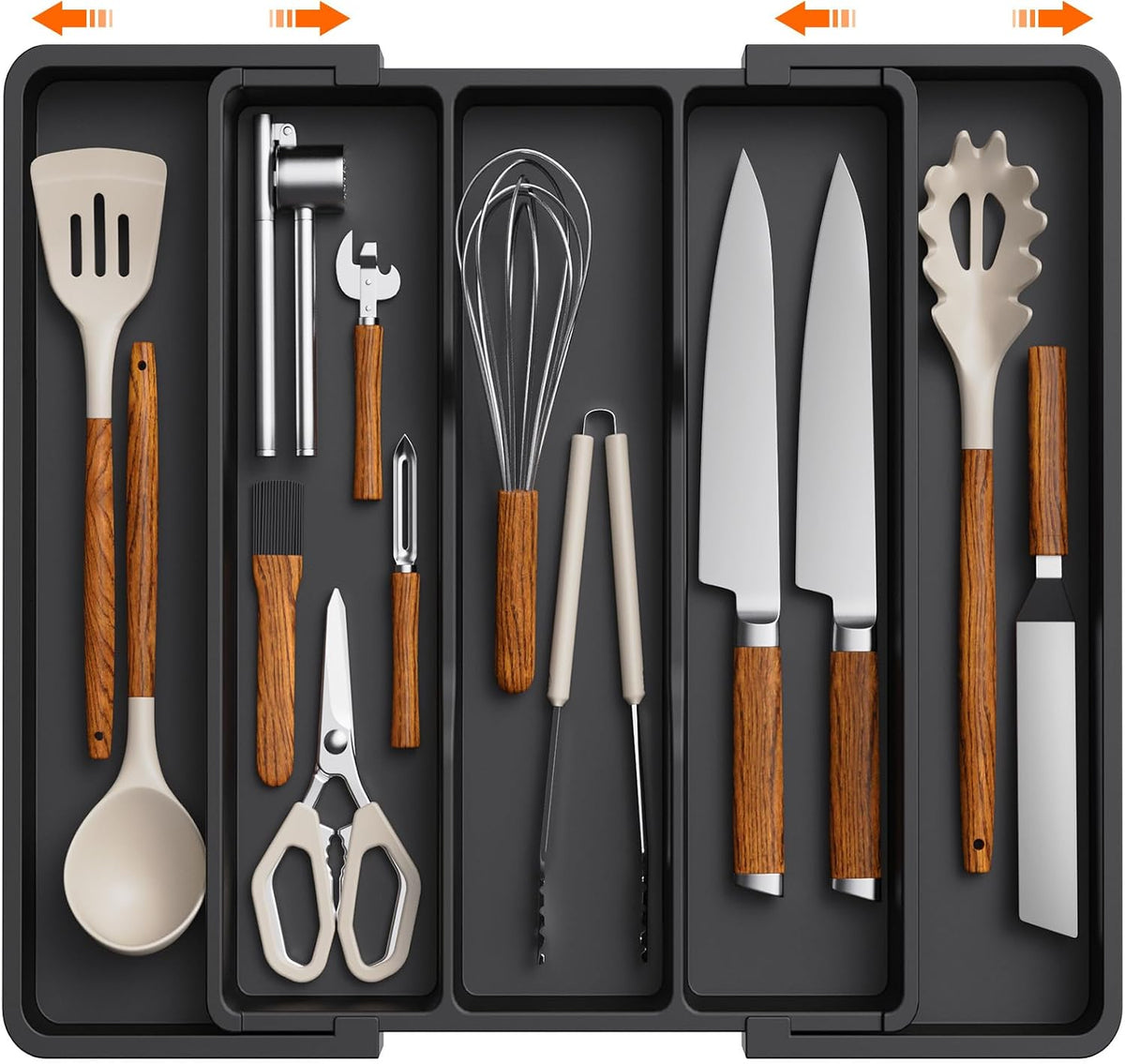 Lifewit Utensil Organizer for Kitchen Drawers, Expandable Utensil Tray