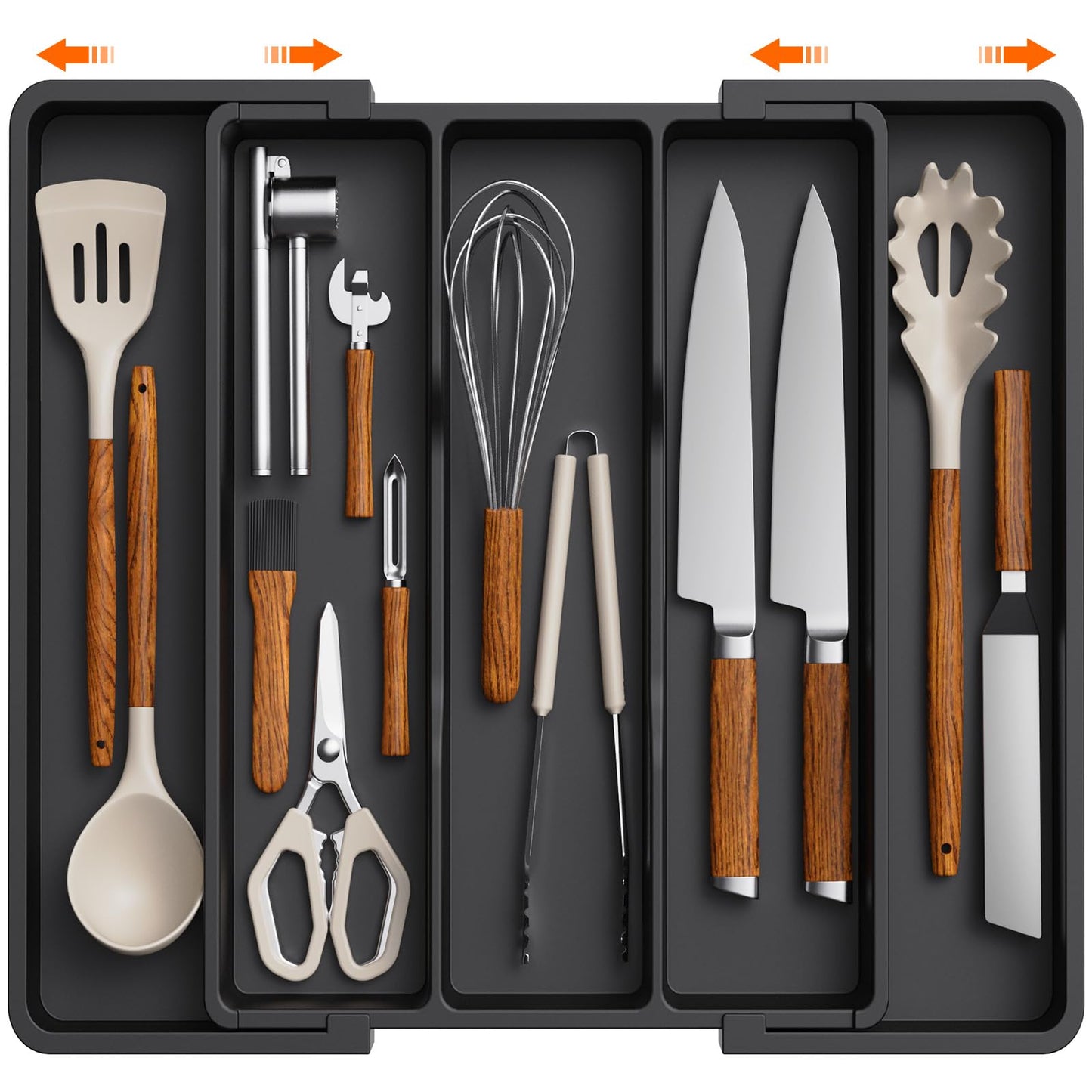 Lifewit Utensil Organizer for Kitchen Drawers, Expandable Utensil Tray