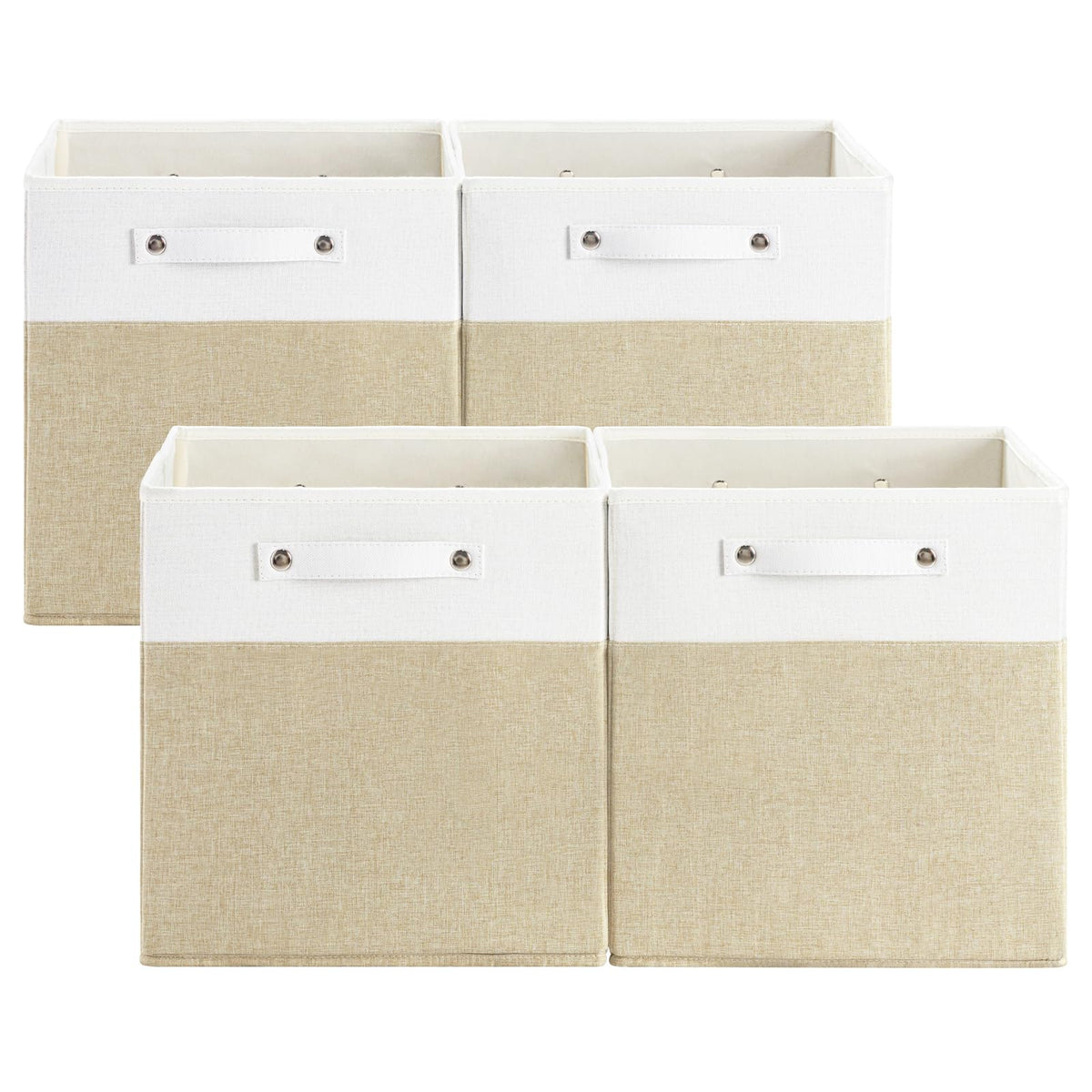 FinishingBo 13x13x13 Storage Cube Bins 4 Pack, Cube Shelf Baskets