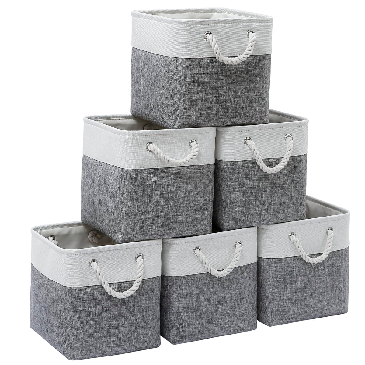13×15×13 Inch Foldable Fabric Storage Basket with Handles