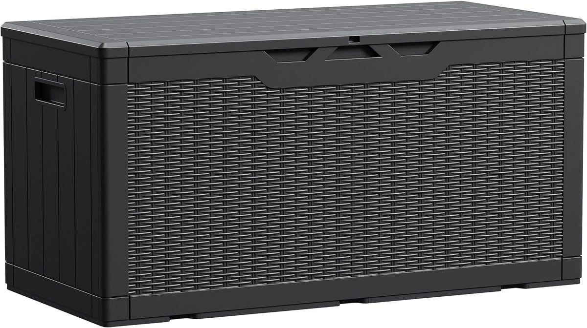 Devoko 100 Gallon Waterproof Resin Deck Box, Large Outdoor Storage Box