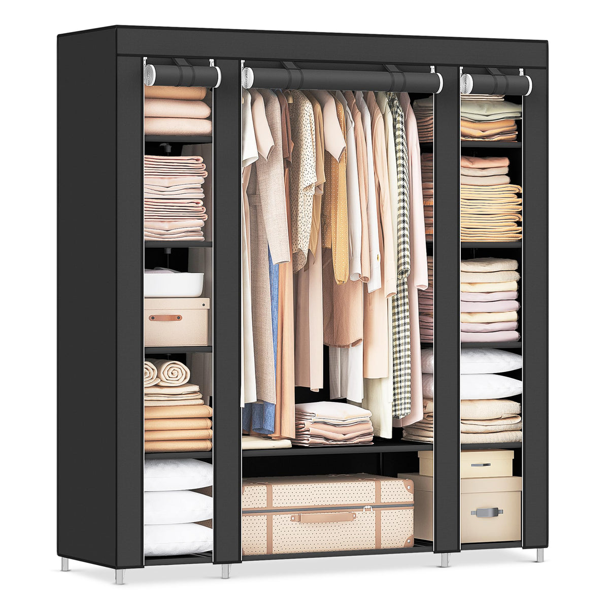 SONGMICS Closet Wardrobe, Portable Closet, Clothes Storage Organizer