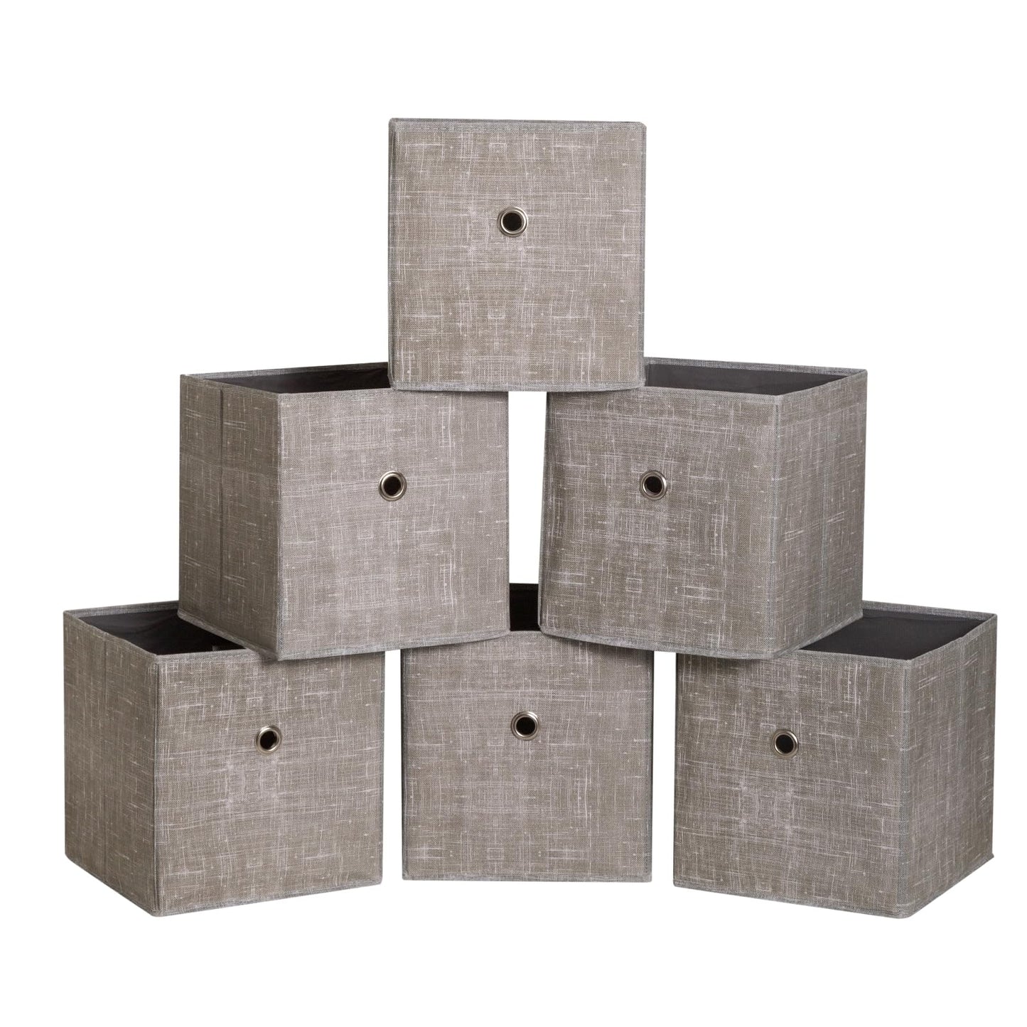 Black Foldable Storage Cubes Bins ,11 Inch Cloth Storage Cube Fabric Storage Box Cubes Organizer Baskets with Handles for Home Organizer Set of 3 (Black)