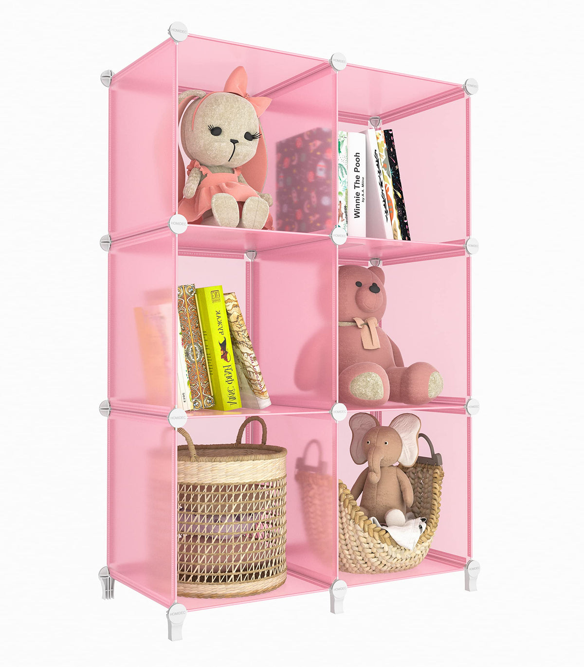 Stackable Closet Organizers and Storage 6 Cube Storage Organizer Closet Organizer for Bathroom Closet Storage for Wardrobe