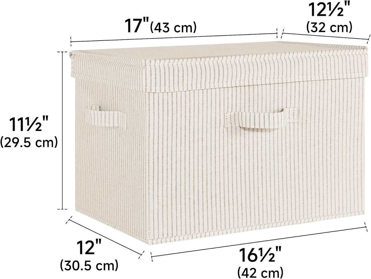 StorageWorks Fabric Storage Bins with Lids, Closet Storage Bins