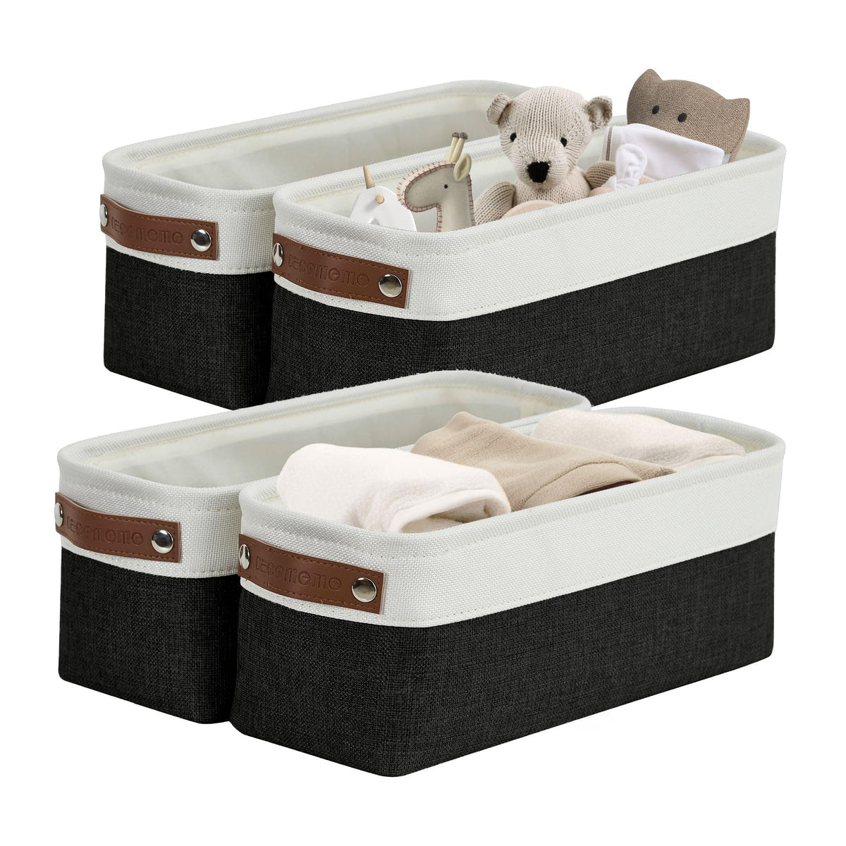 DECOMOMO Storage Bins, Large Fabric Storage Baskets for Shelves 3 Pack