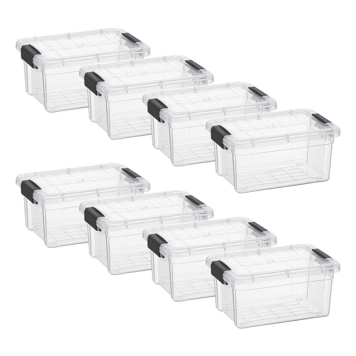 Superio 13.7 Quart Clear Plastic Storage Bin with Lid, Stackable Organizer Box, BPA-Free Storage Container for Home, Garage, School & Office, 1 Pack