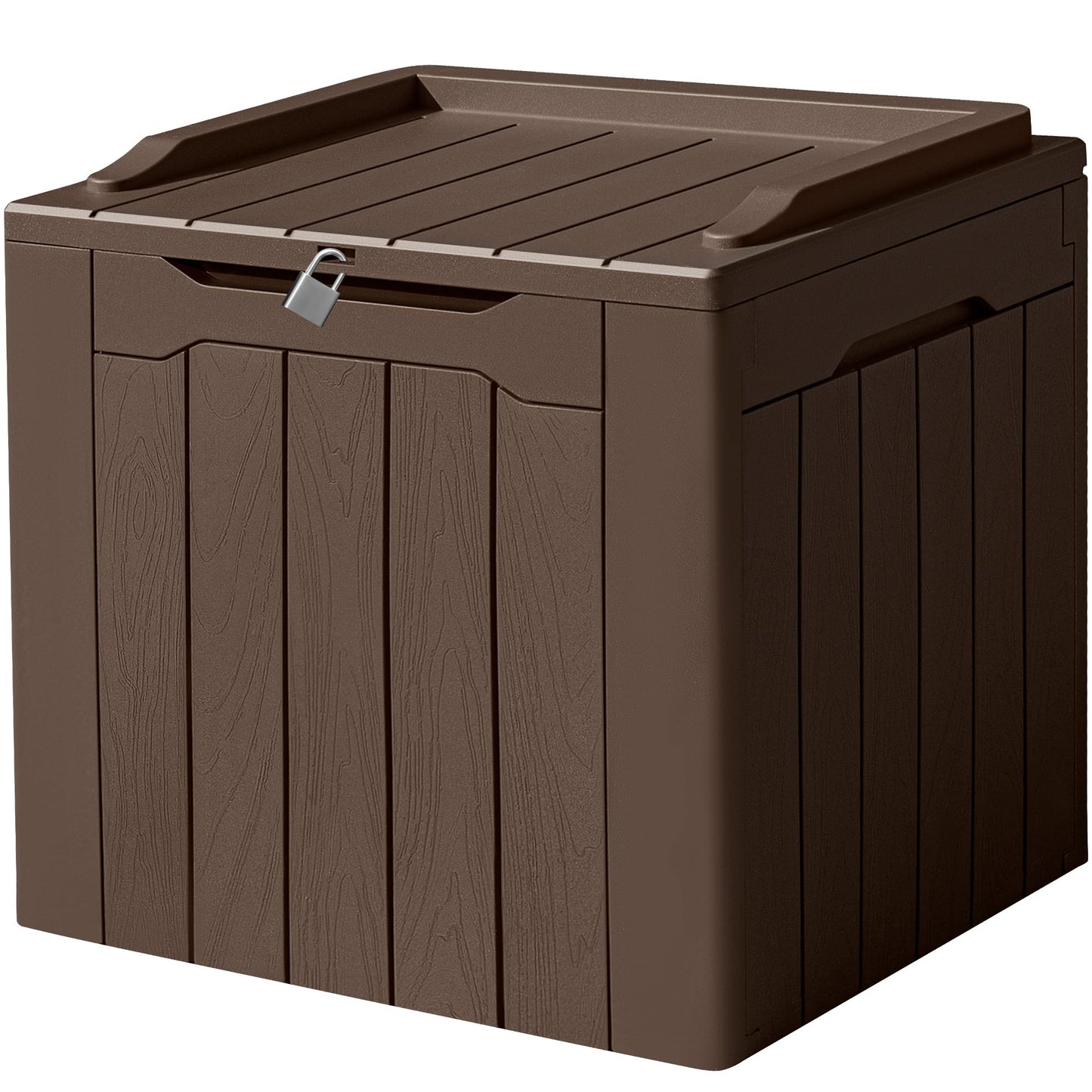 Devoko 100 Gallon Waterproof Resin Deck Box, Large Outdoor Storage Box