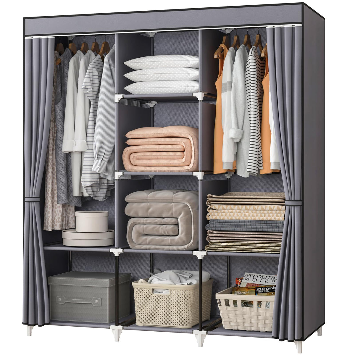 Portable Closet, Bedroom Wardrobe Closet for Hanging Clothes