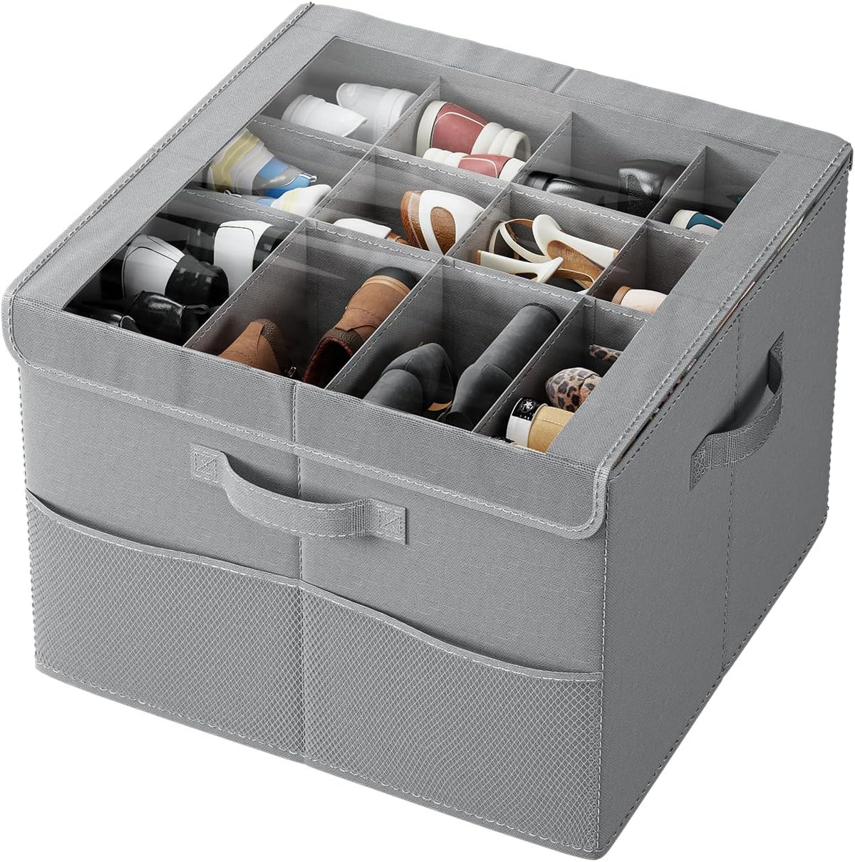 PHINOX Shoe Organizer for Closet, Fits up to 16-24 Pairs, 1 Pack, Grey