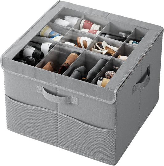 PHINOX Shoe Organizer for Closet, Fits up to 16-24 Pairs, 1 Pack, Grey