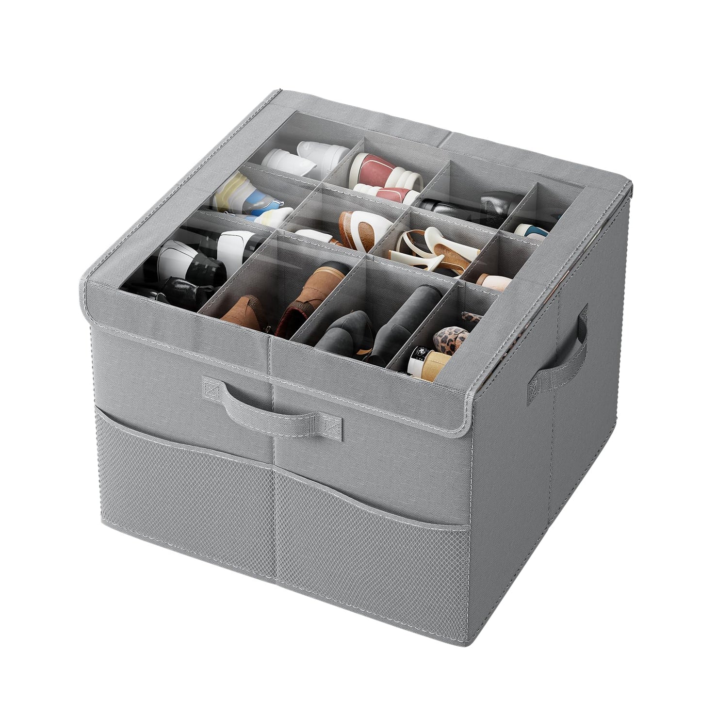 PHINOX Shoe Organizer for Closet, Fits up to 16-24 Pairs, 1 Pack, Grey