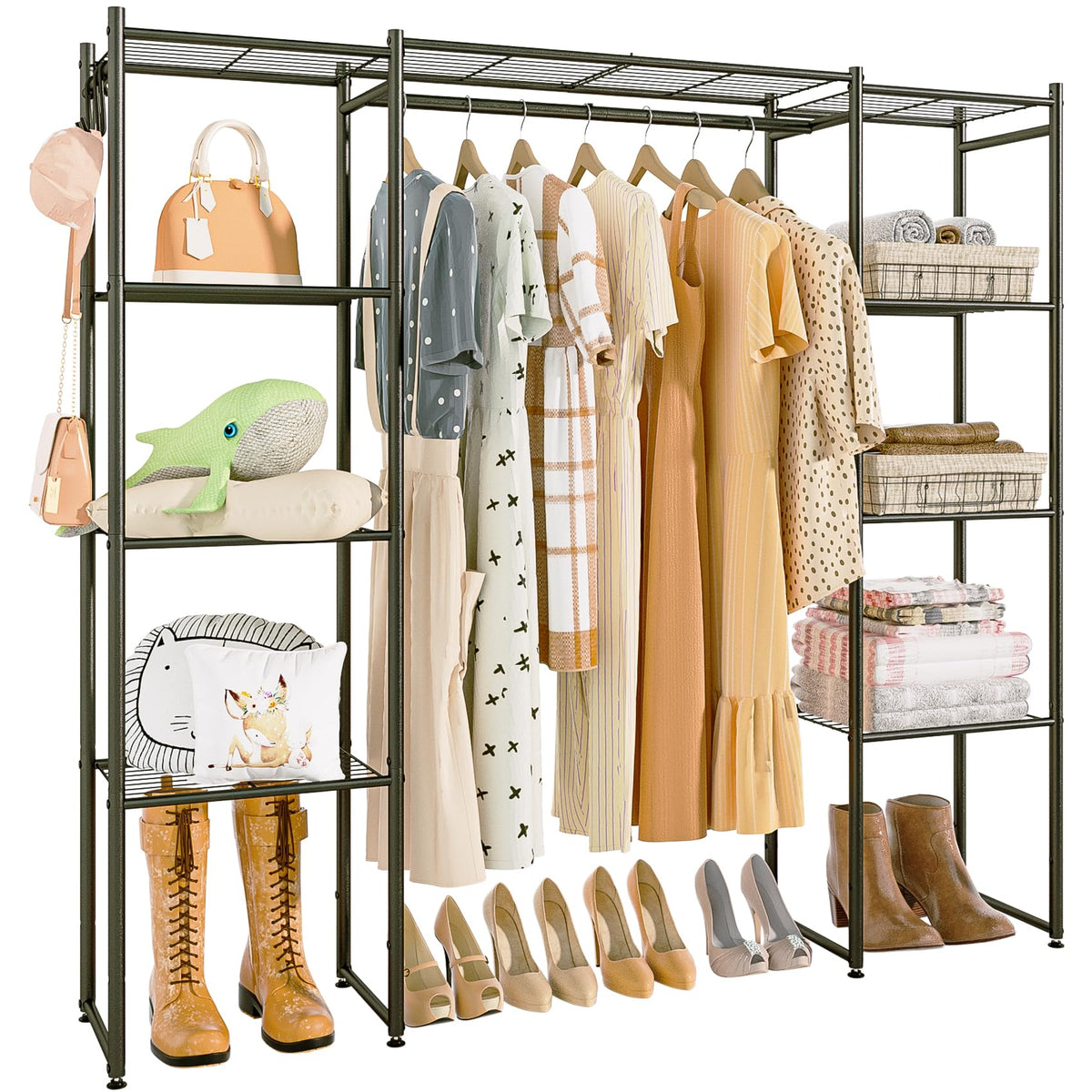 Closet Wardrobe, Closet Organizers and Storage System, Metal Clothes Rack