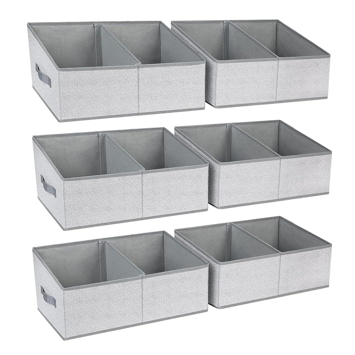DIMJ Closet Storage Bins - Fabric Storage Baskets for Shelves, Collapsible Closet Organizers and Storage with Handles, Trapezoid Shelf Organization Storage Cubes for Purse, Toys, Books, Towel, Socks