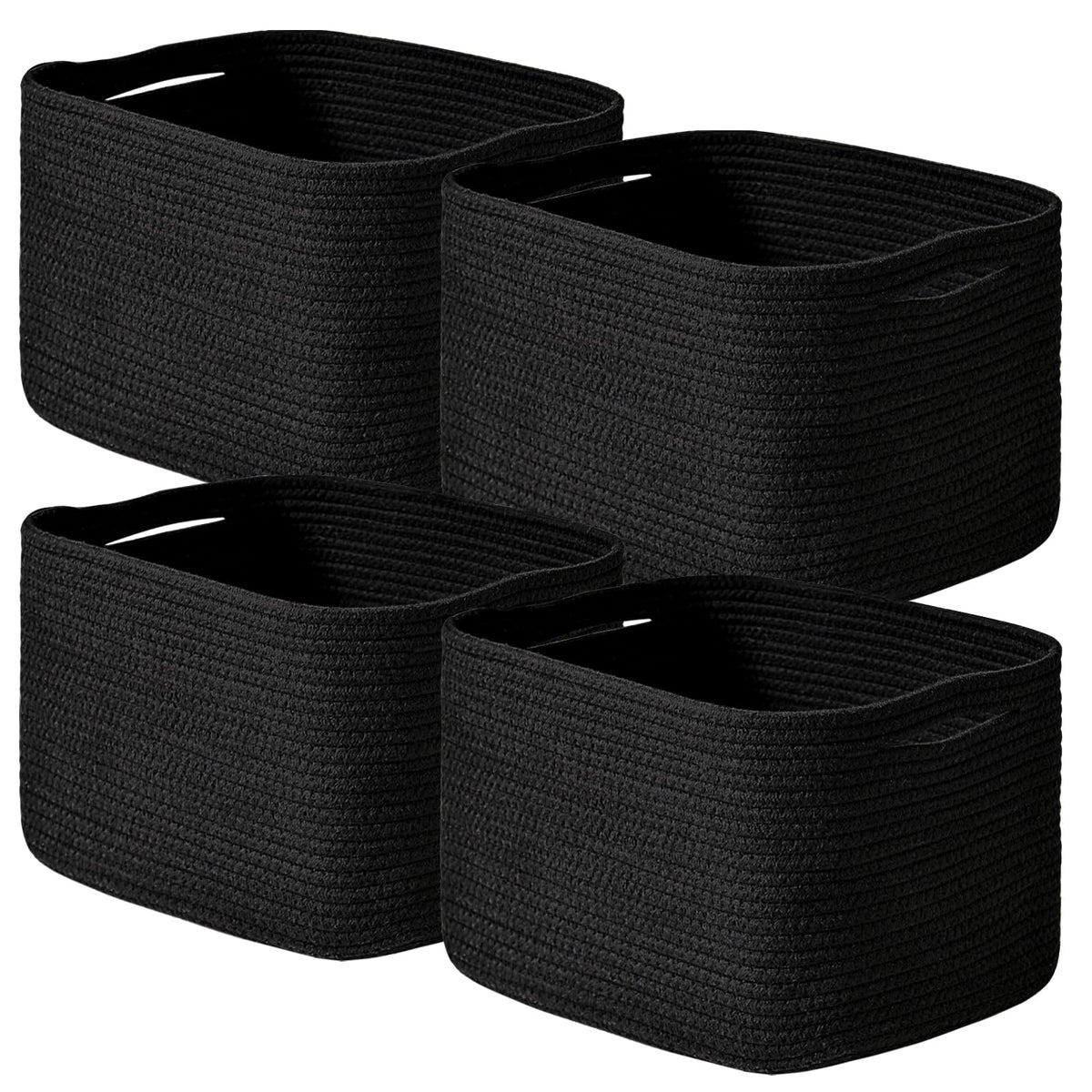 ICERZCZ Storage Baskets for Organizing 12.5"x9.1"x7.9" (4 Packs) Off White