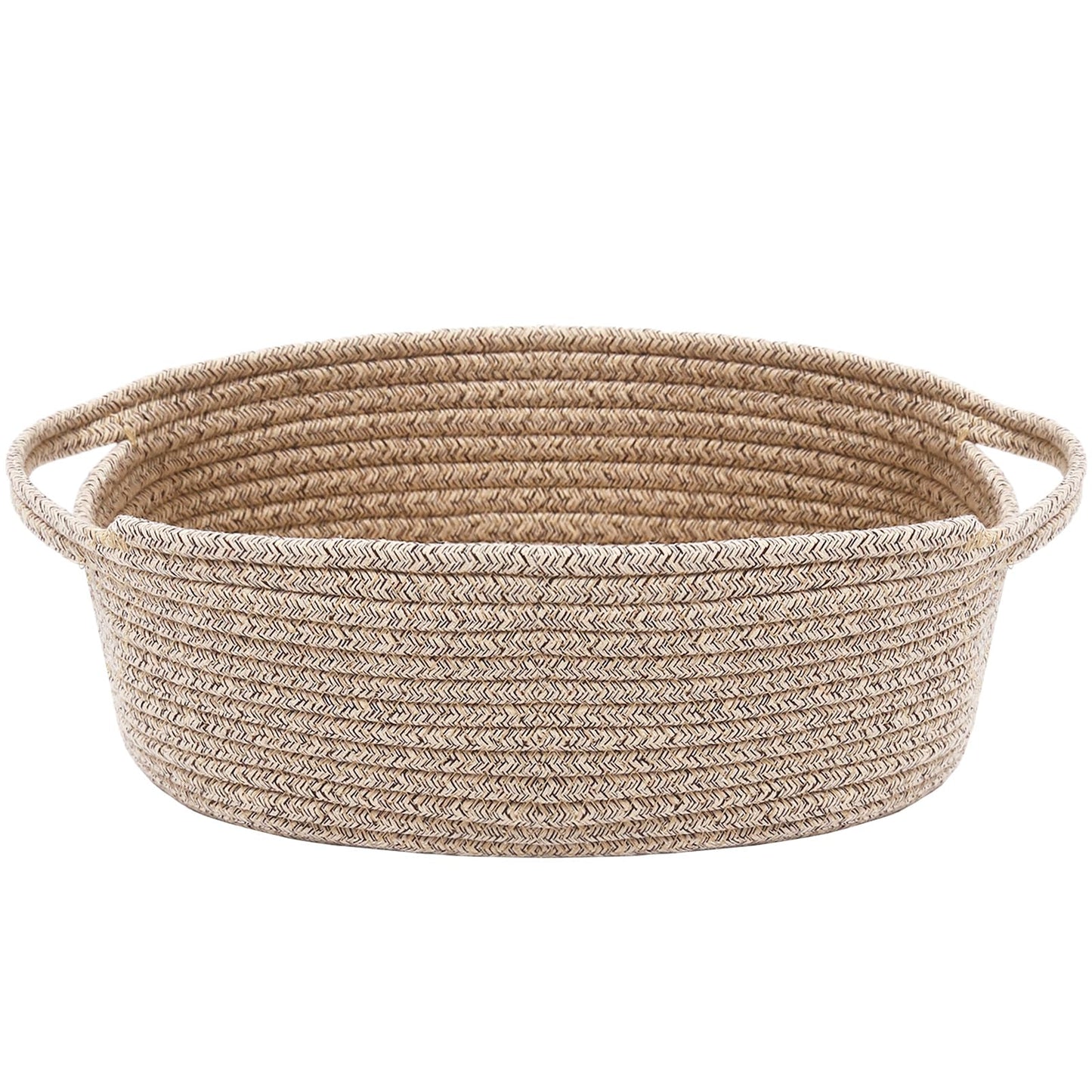 JMvicyroam Small Woven Basket, Empty Gift Basket, White/1 Pack