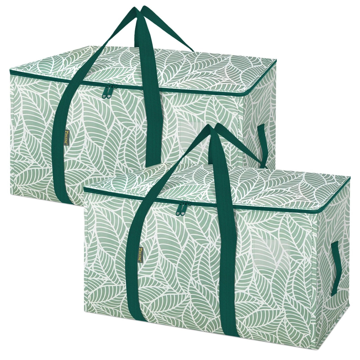BALEINE 6-Pack Oversized Moving Bags with Reinforced Handles, Heavy-Duty Storage Tote for Clothes, Moving Supplies (Clear, 6-Pack)