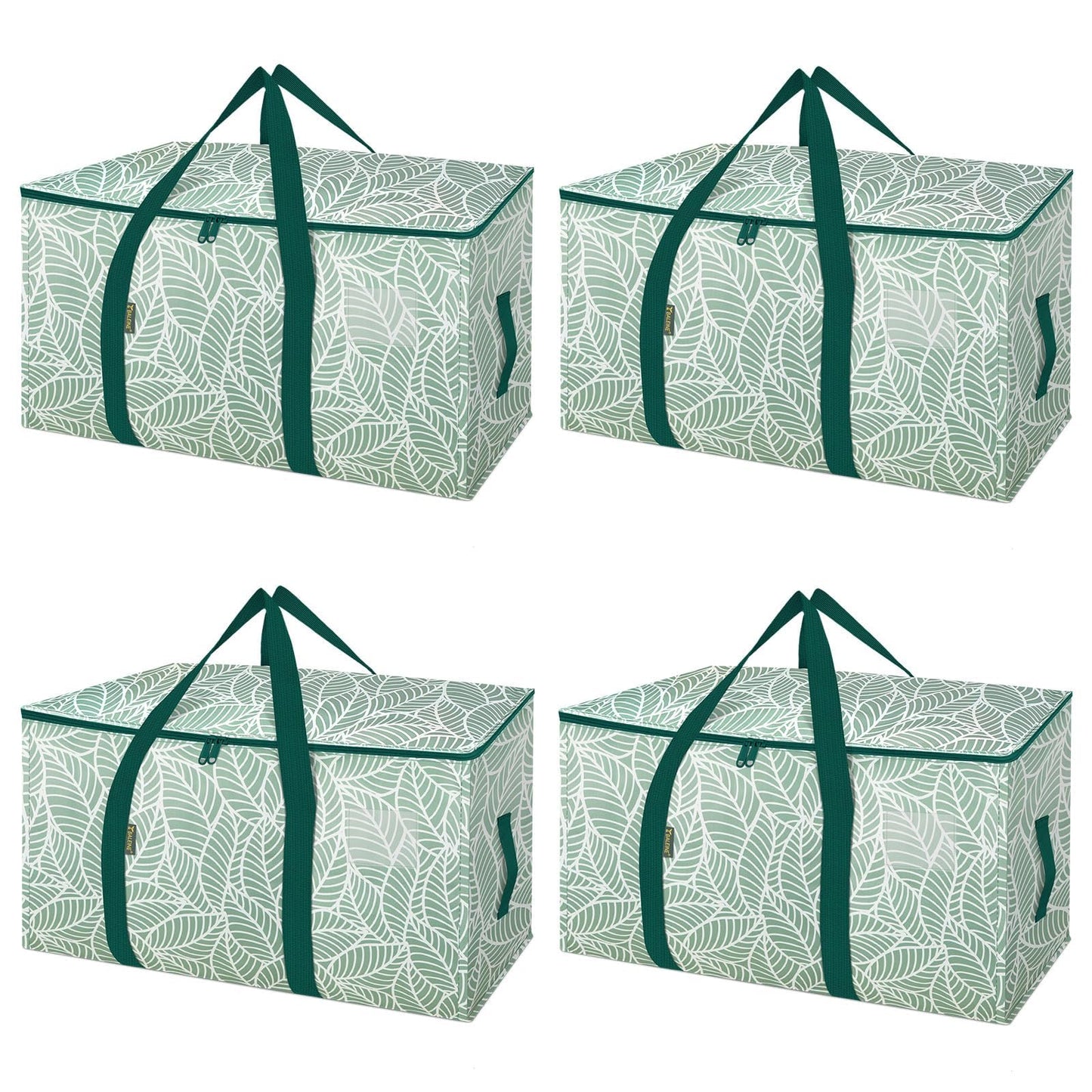 BALEINE 6-Pack Oversized Moving Bags with Reinforced Handles, Heavy-Duty Storage Tote for Clothes, Moving Supplies (Clear, 6-Pack)